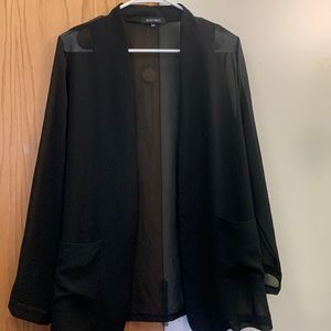 Sheer buttonless jacket/top